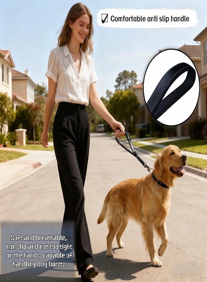 RyanDesign Heavy Duty Nylon Dog Leash with Padded Handle, Black Reflective Short Lead, 12 Inch for Medium Large Dogs, Double Layer Durable Walking Training - Image 3